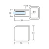 Glashouder Wiegand model 2 gegalvaniseerd RVS effect