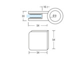 Glashouder Wiegand model 2 voor buis 42-48 mm O