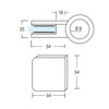 Glashouder Wiegand model 2 voor buis 48-60 mm O