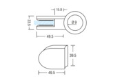 Glashouder Wiegand model 3 voor buis 33-42 mm O