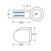 Glashouder Wiegand model 5 voor buis 42-48 mm O