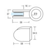 Glashouder Wiegand model 9 voor buis 42-48 mm O