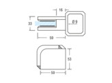 Glashouder Wiegand model 8 Rechts