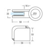 Glashouder Wiegand model 8 R voor buis 48-60 mm O