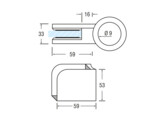 Glashouder Wiegand model 8 R voor buis 48-60 mm O