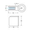 Glashouder Wiegand model 10 voor ronde buis 42-48 mm O