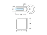 Glashouder Wiegand model 10 voor ronde buis 42-48 mm O