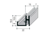 Zijprofiel PK7 mat aluminium L 2013 mm