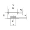 Dubbel deurslot KYR29. Zonder boorgaten. Mat aluminium.