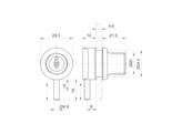 Vitrineslot 910 voor 4-6 mm glas glanzend vernikkeld