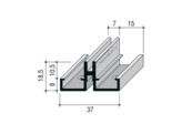 Middenprofiel PK mat aluminium L 3012 mm