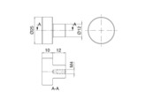 Ronde deurknop 25T transparant glas