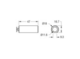 UV-verlijmbare ronde drukmagneetsnapper rvs 304 naturel