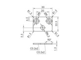 UV-verlijmbaar slot SERUV41 rvs 304 mat gelijksluitend