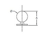 Enkele ronde deurknop 30 mm geborsteld nikkel