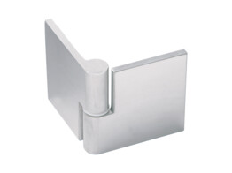 UV-verlijmbaar scharnier Links glas/glas 65x35 mm naturel aluminium