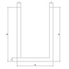 Aluminium U-profiel 30x20x30x2 mm L 3000 mm - RAL9016 wit structuur