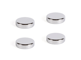 Cliprozet rond vlak 20mm wit  10 stuks