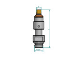 Diamantglasboor FSV 1/2  L   75 mm 37 mm O