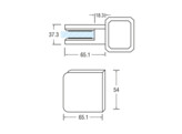 Glashouder rvs 316 voor 15 en 19 mm glas