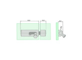 UV-verlijmbare rvs deurvergrendeling 12 mm O