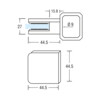 Glashouder Wiegand model 4 - RAL 9004 gemoffeld