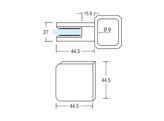 Glashouder Wiegand model 4 RAL 7021 gemoffeld