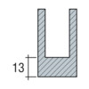 Glasklem glanzend verchroomd 30x60 mm opening 10 mm