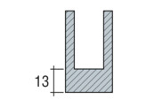 Glasklem glanzend verchroomd 30x60 mm opening 10 mm