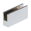 Glasklem glanzend verchroomd 30x60 mm opening 10 mm