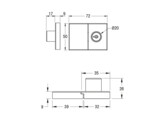 UV-verlijmbaar slot SERUV150 rvs 304 gelijksluitend