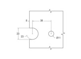 Glasdeurscharnier type 1027  inliggend model