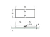 UV-verlijmbaar rvs 304 scharnier UV1