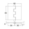 Scharnier 390 glas/glas.