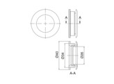 Ronde handgreep O 40 mm open