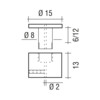 Glasplaatdrager voor 6-8 mm glas