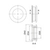 Ronde handgrepen voor schuifdeuren O 40 mm gesloten