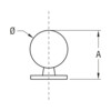 Bolvormige deurknop O 30 mm