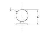 Bolvormige deurknop O 30 mm