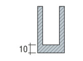 Glasklem aluminium 50x40 mm opening 12 mm