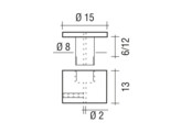 Glasplaatdrager voor 10-12 mm glas