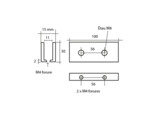 Massief messing glasplaatdrager 4807 voor 6-10 mm glas  RAL 9016 wit gemoffeld