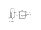 Massief messing glasplaatdrager 4810 afgerond voor 6-10 mm glas