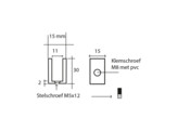 Massief messing glasplaatdrager 4804 voor 6-10 mm glas rvs effect