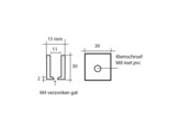 Massief messing glasplaatdrager 4805 voor 6-10 mm glas