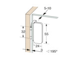 Scharnier 360 glas/hout rvs geborsteld