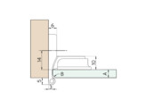 Scharnier 360 glas/hout rvs geborsteld