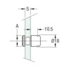 Glasplaatdrager rvs 304 naturel met schroefdop 16 mm O