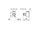 Enkele magneet rvs 304 naturel