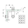 3-weg hoekklem AISI 304 mat met schroefdop 16 mm O